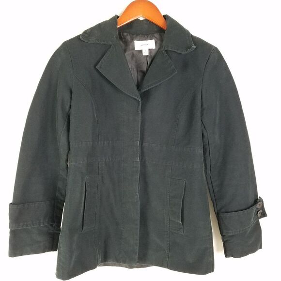 Merona Jackets & Blazers - Merona Jacket Womens Small Black‎ Long Sleeve Pockets Button Up Coat
